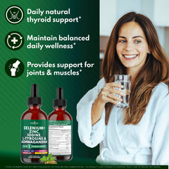NEW AGE Thyroid Support Drops label emphasizes BioPerine for better nutrient absorption