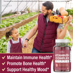 Label shows B3 B6 B12 and Vitamin C in NEW AGE gummies