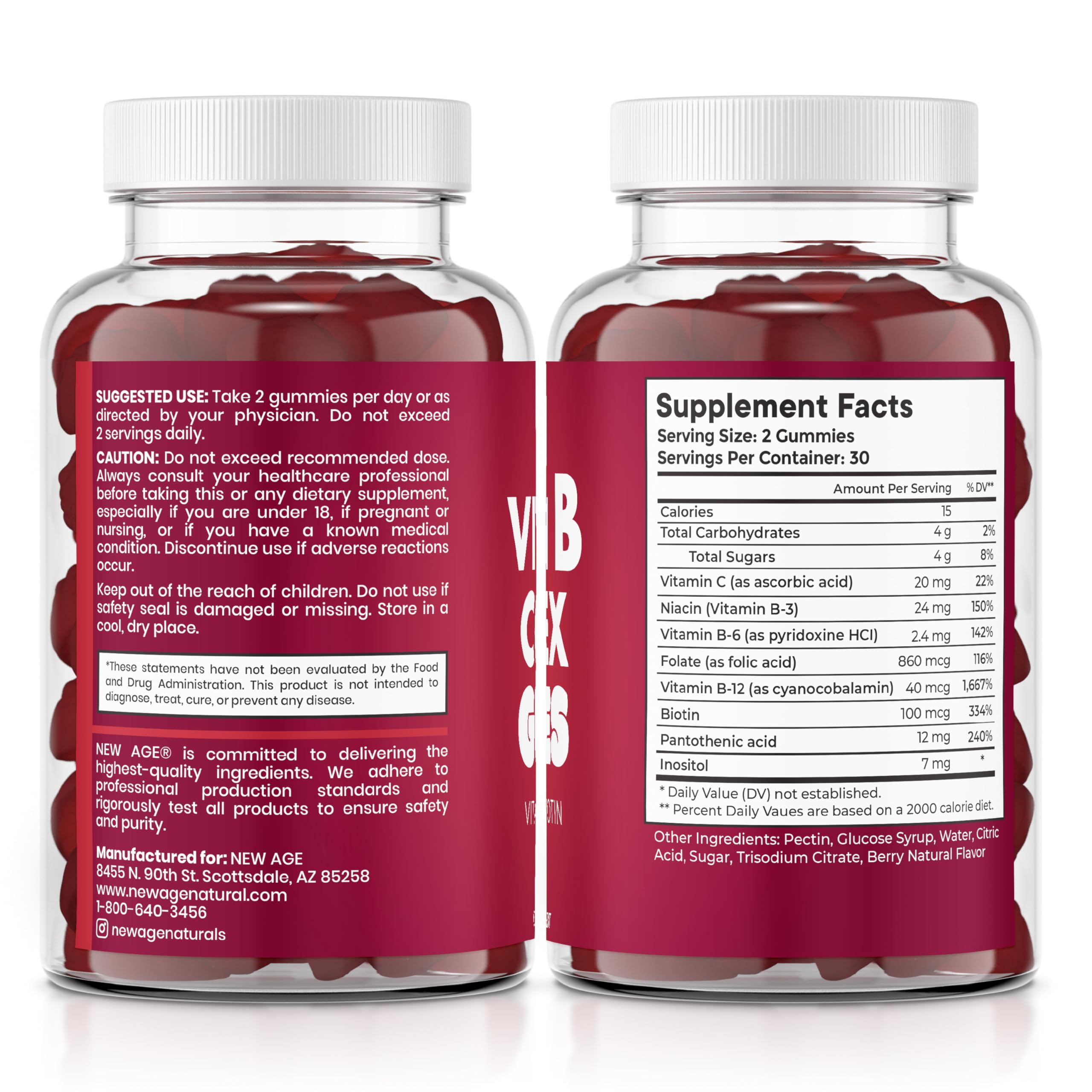 USA-made lab badge and quality marks on NEW AGE gummies