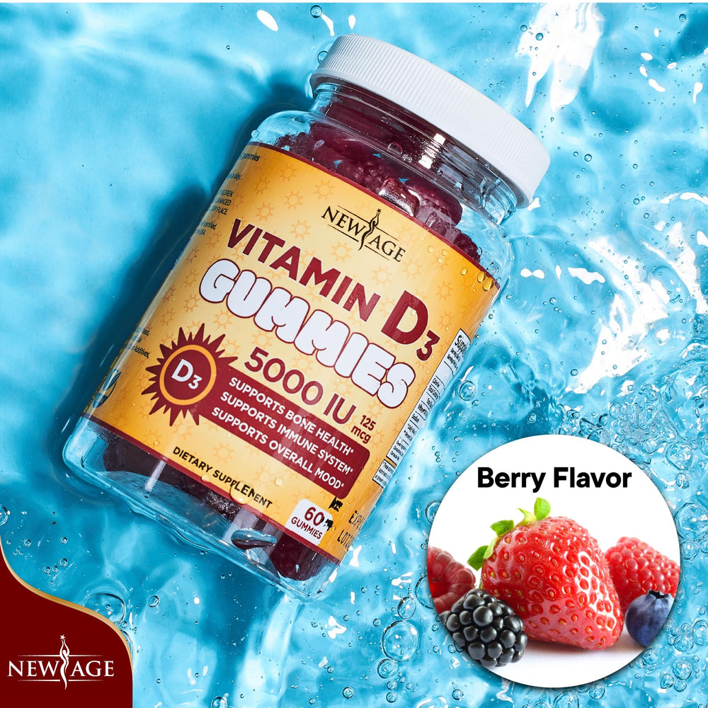 NEW AGE Vitamin D3 gummies gelatin-free recipe suitable for vegan-friendly diets