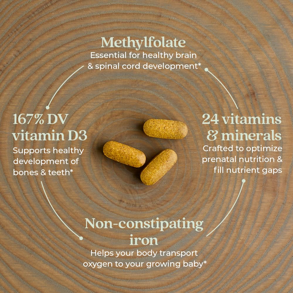 New Chapter Advanced Perfect Prenatal label detail highlighting organic ingredients and certifications