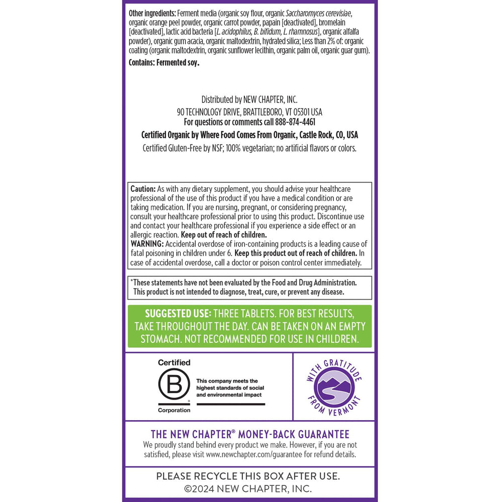 New Chapter Advanced Perfect Prenatal methylfolate feature for active folate form