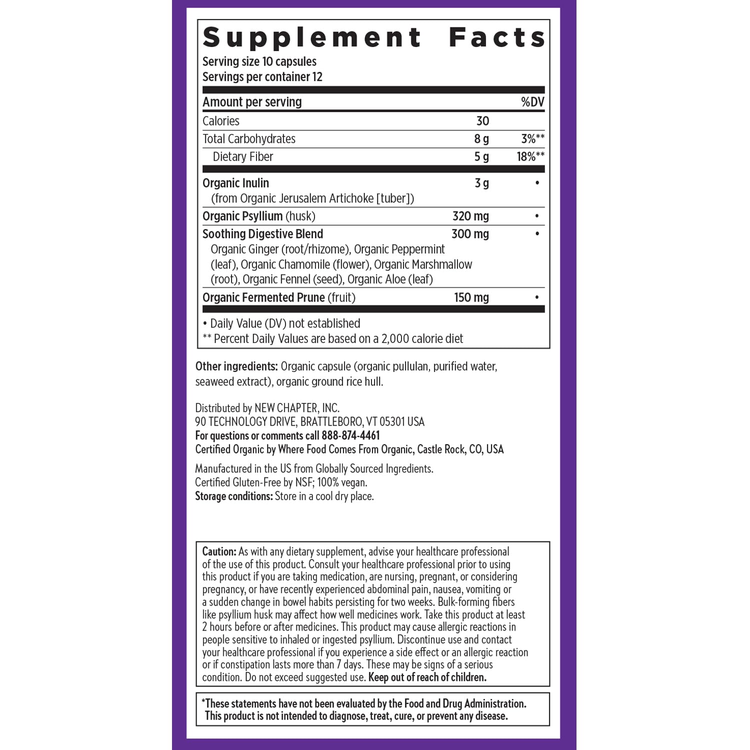 New Chapter All-Flora fermented prune fiber close-up presents natural fiber source.