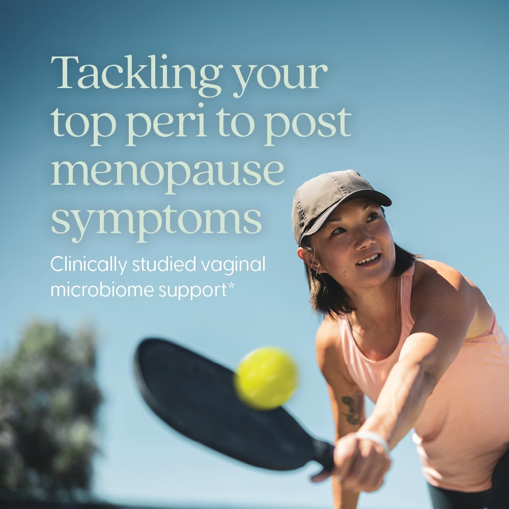 Close-up of New Chapter All-Flora Probiotic Menopause Balance capsules for daily use