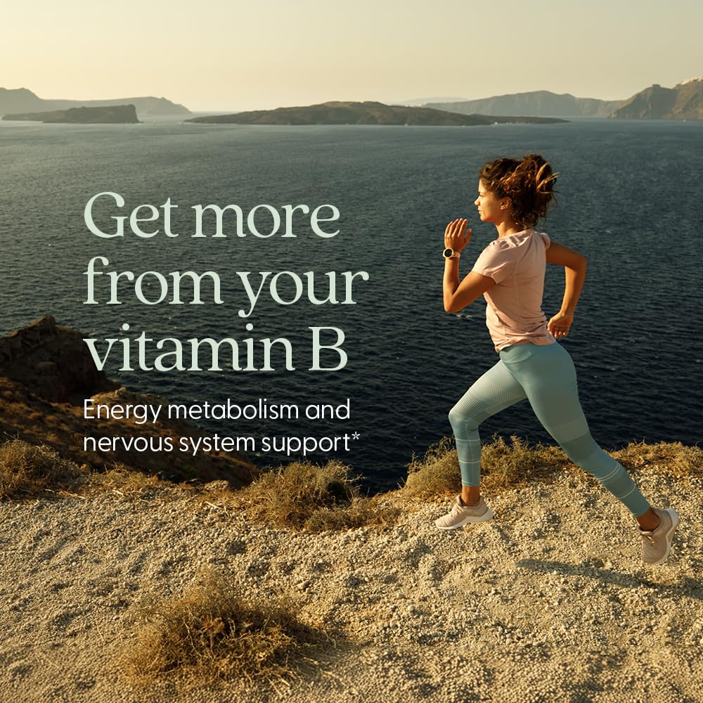 Close-up of New Chapter B Complex capsules highlighting easy daily use.