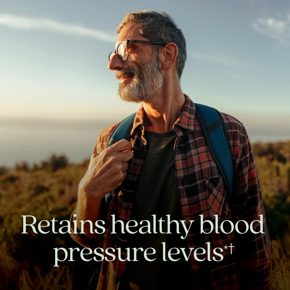 New Chapter Blood Pressure Take Care bottle side label highlights vegan non-GMO guarantees for clean supplement choices