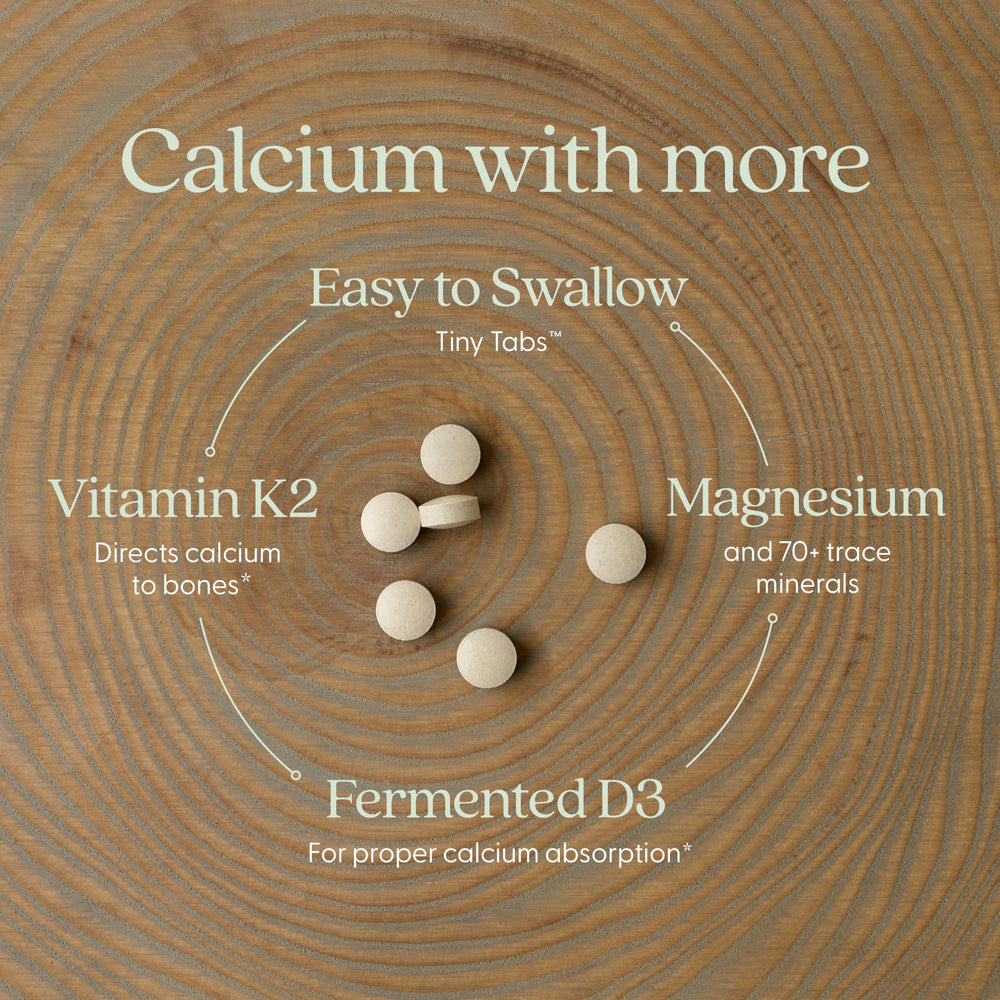 New Chapter Calcium D3+K2 formulation illustrating absorption and targeting