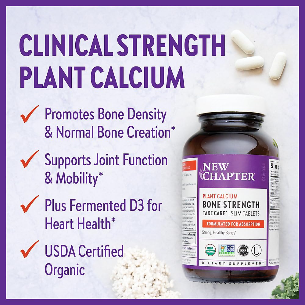 New Chapter calcium with D3 and K2 directs calcium to bones for support