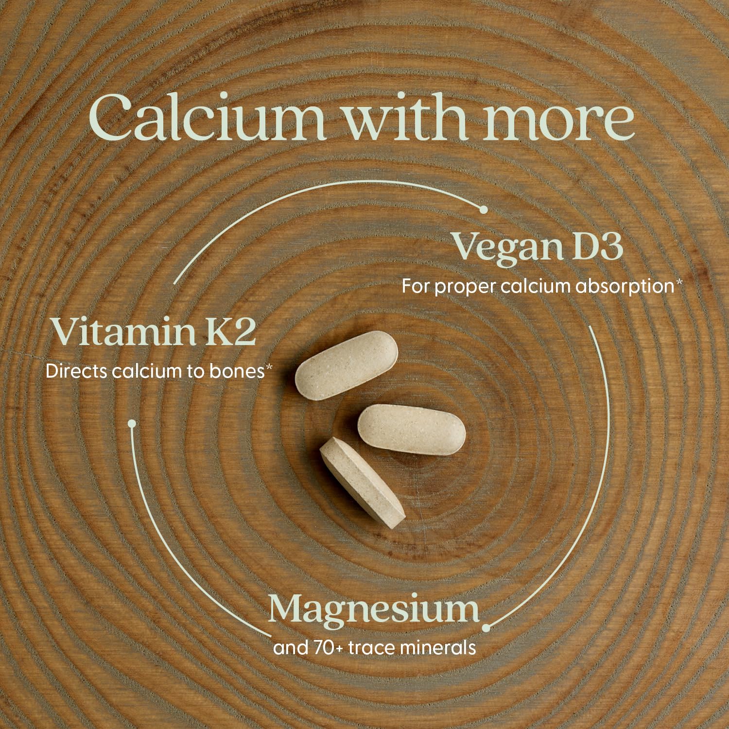 New Chapter calcium bottle held in hand for on-the-go bone support.