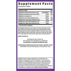 New Chapter packaging highlights USDA Organic plant-based calcium from red marine algae