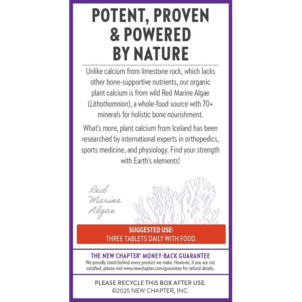 Certification seals emphasize USDA Organic, vegan, kosher, and gluten-free standards for New Chapter.