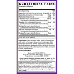 New Chapter Calcium tablets being swallowed, slim and easy-to-swallow for daily use