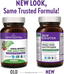 New Chapter Every Woman's One Daily tablets arranged, simple daily support for energy and immune health
