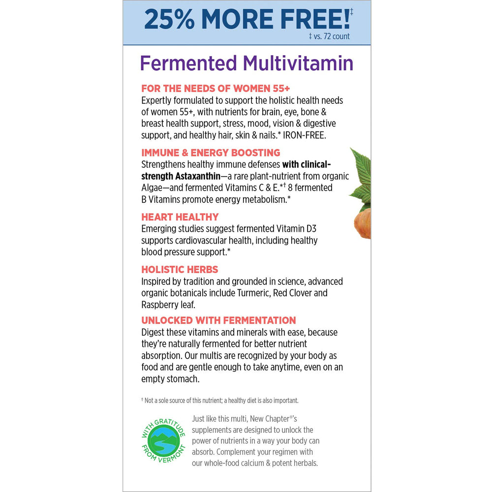 New Chapter Every Women's One Daily 55-plus ingredient blend emphasizes whole foods and plant-based nutrients