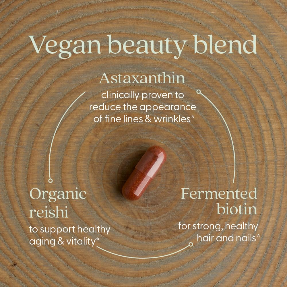 New Chapter Fermented Biotin detail emphasizes gentle digestion and natural keratin support.