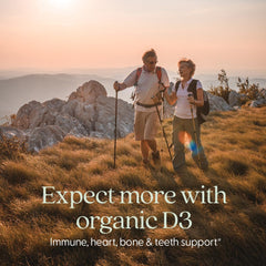 New Chapter Vitamin D3 tablet close-up emphasizing easy daily intake.