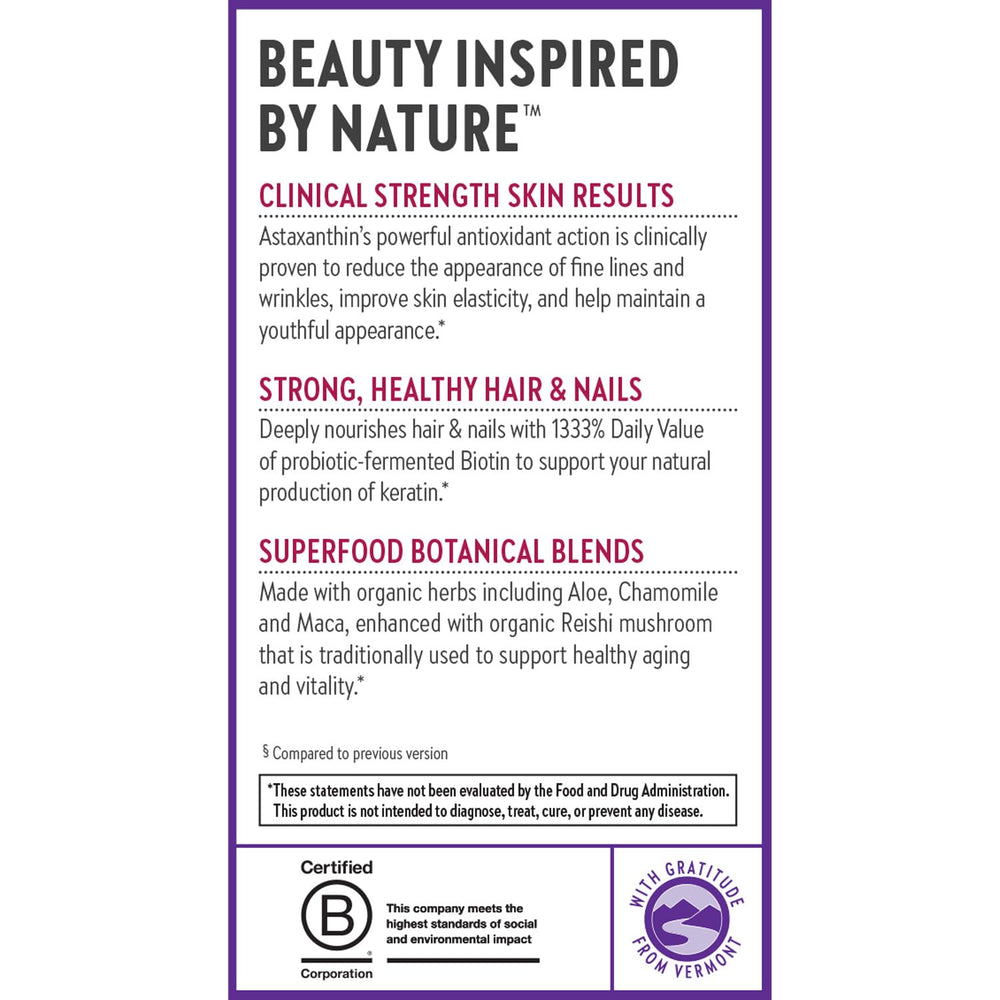 Lifestyle shot for daily hair, skin, nails routine with this supplement.