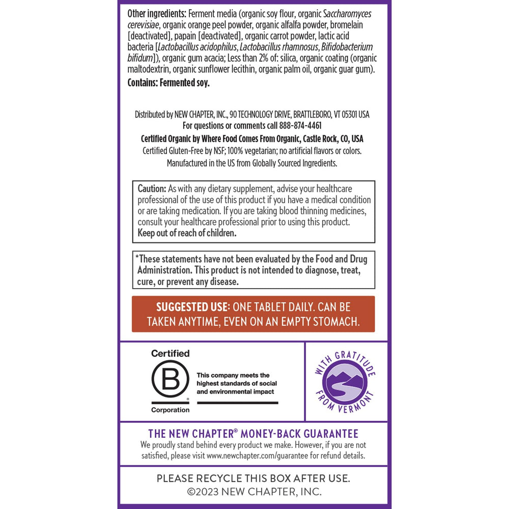 New Chapter Men's One Daily vegetarian-friendly packaging design.