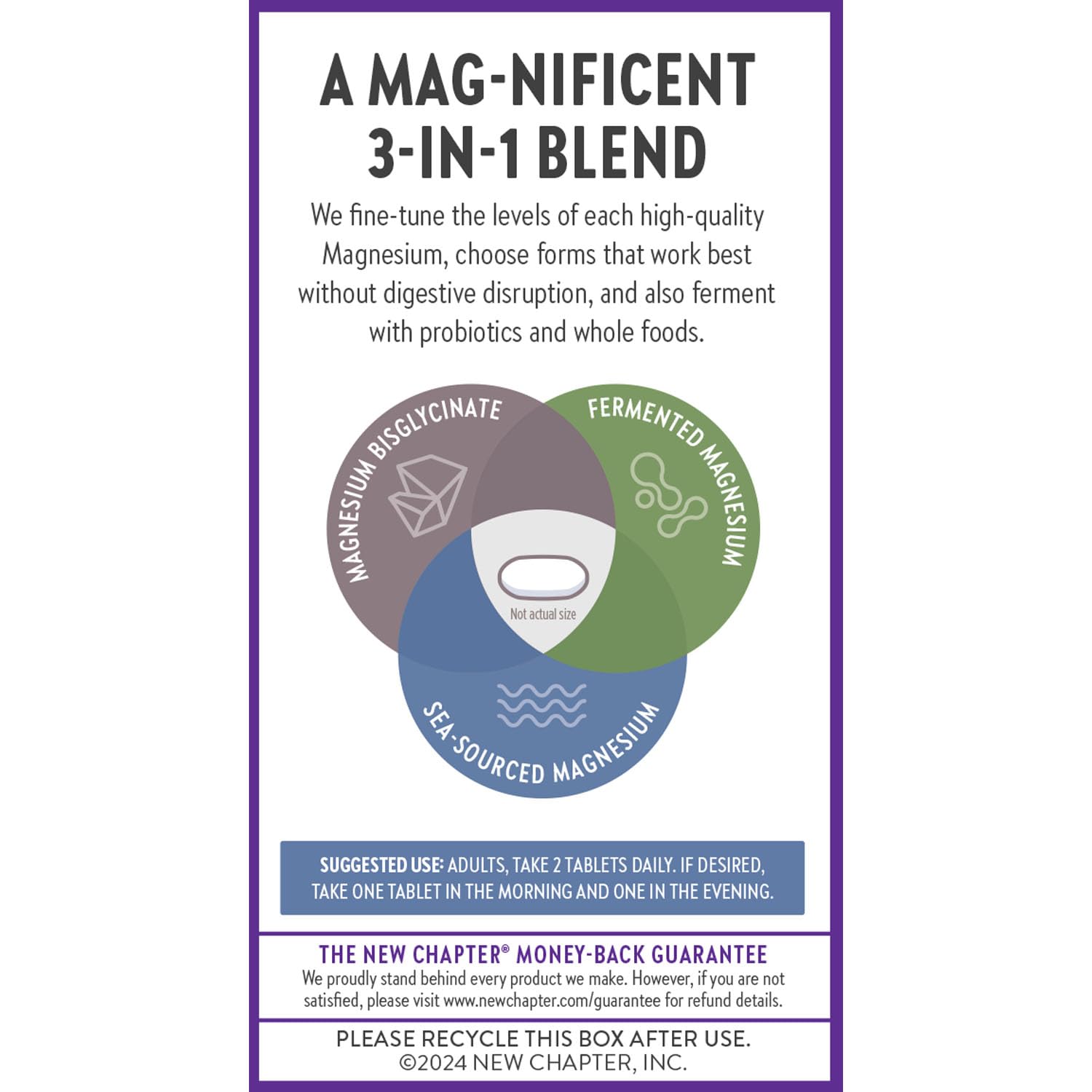 New Chapter non-GMO and gluten-free certifications on packaging.