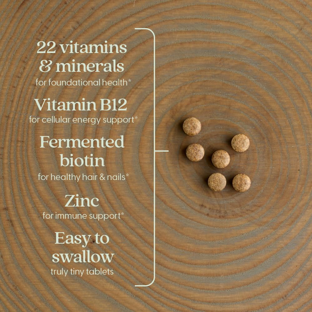 New Chapter Tiny Tabs organic vegetables, clean nutrition in each dose.