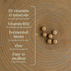 New Chapter Tiny Tabs organic vegetables, clean nutrition in each dose.