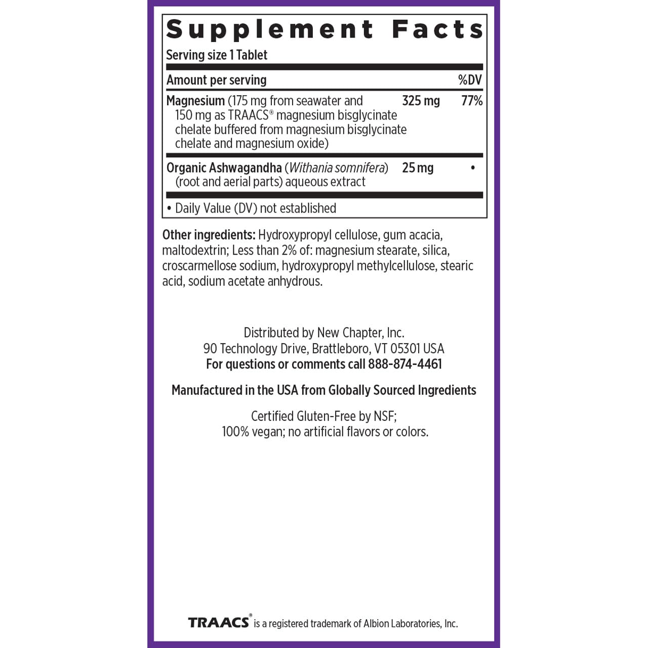 New Chapter TRACS magnesium bisglycinate shown for better uptake