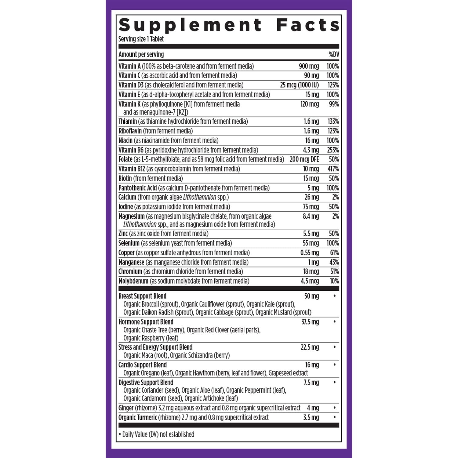 New Chapter Women's Multivitamin 40+ packaging highlighting gluten-free and non-GMO certifications.