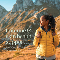 New Chapter Zinc Supplement one-daily tablet on a clean surface for easy daily intake.