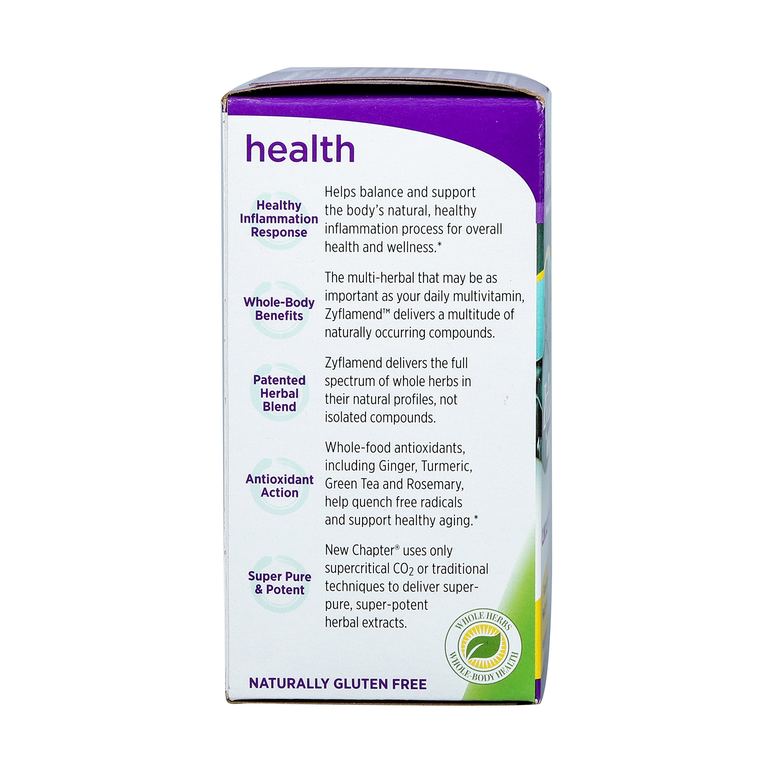 New Chapter Zyflamend Whole Body capsule closeup — vegetarian capsule focus