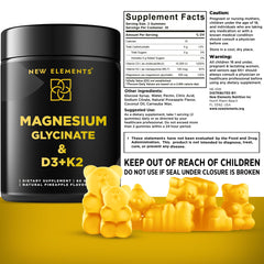 New Elements Calm Magnesium Gummies closeup gummies for easy daily calm.