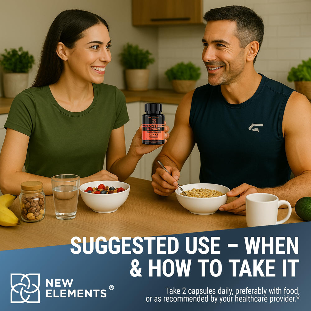 New Elements routine-friendly supplement for daily bone, muscle, and immune support