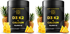 New Elements Vitamin D3 K2 Gummies bottle front for daily bone support