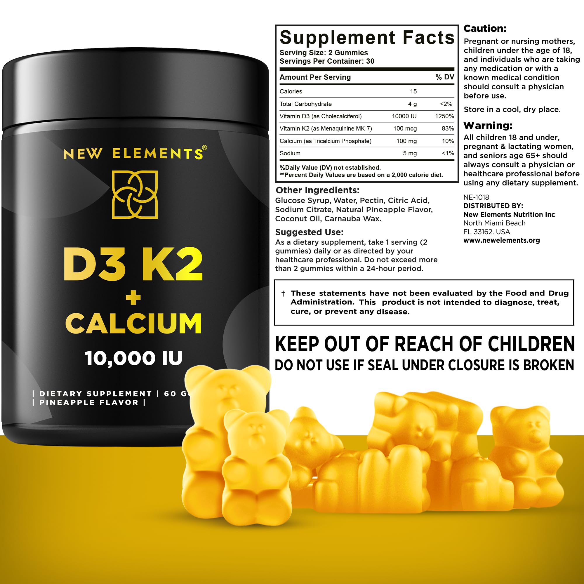 Pouring New Elements bottle to show easy daily intake ritual