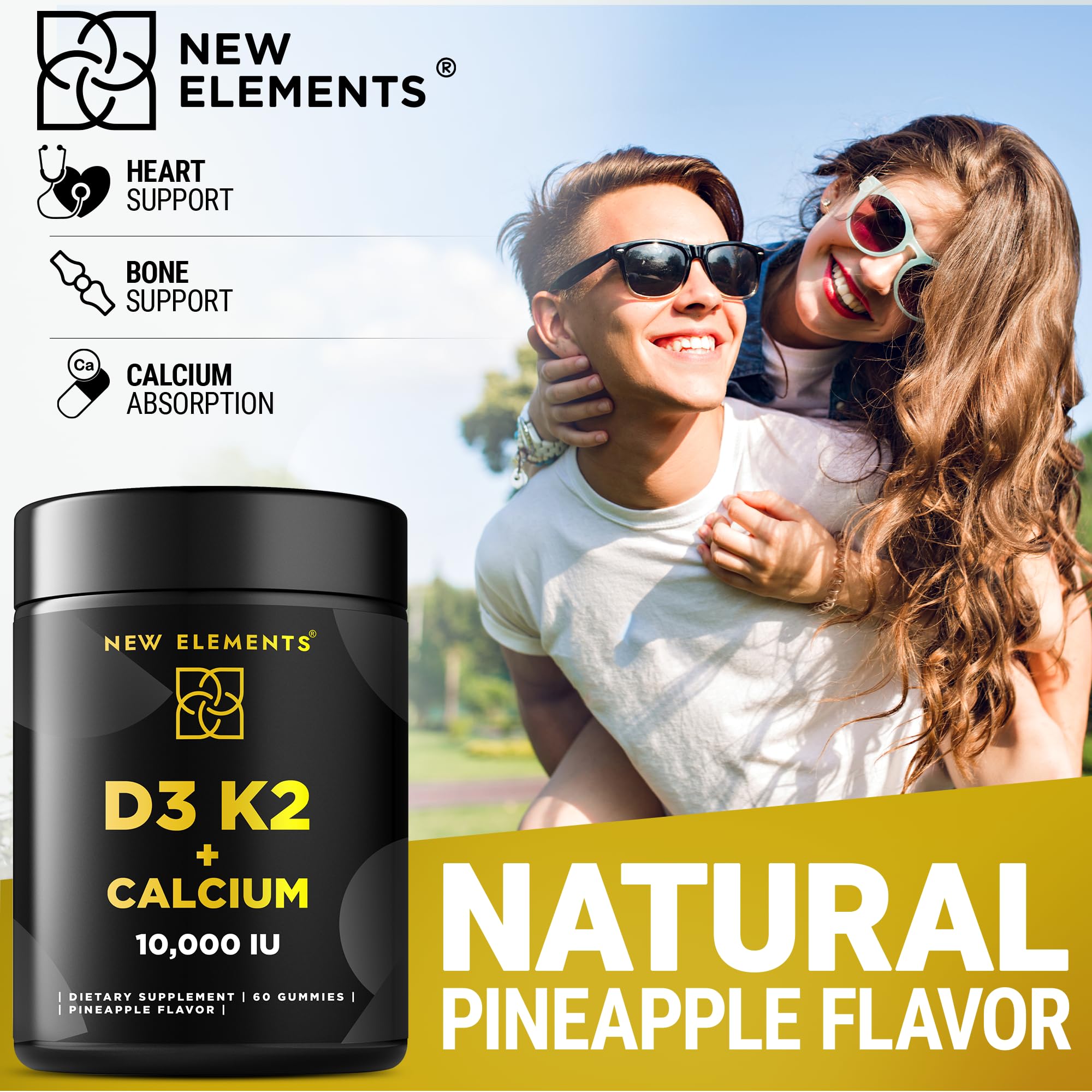 Nutrition panel on New Elements pack highlights per pack ingredients
