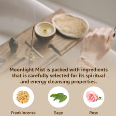 New Miuz Clearing Sage Smudge Spray in a cozy bedroom scene for relaxation.