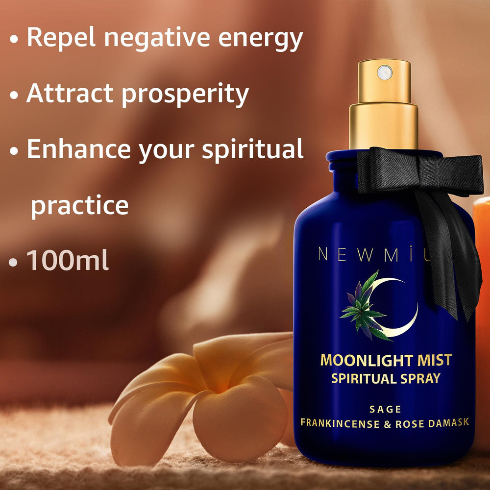 New Miuz Clearing Sage Smudge Spray on pillow for peaceful sleep.