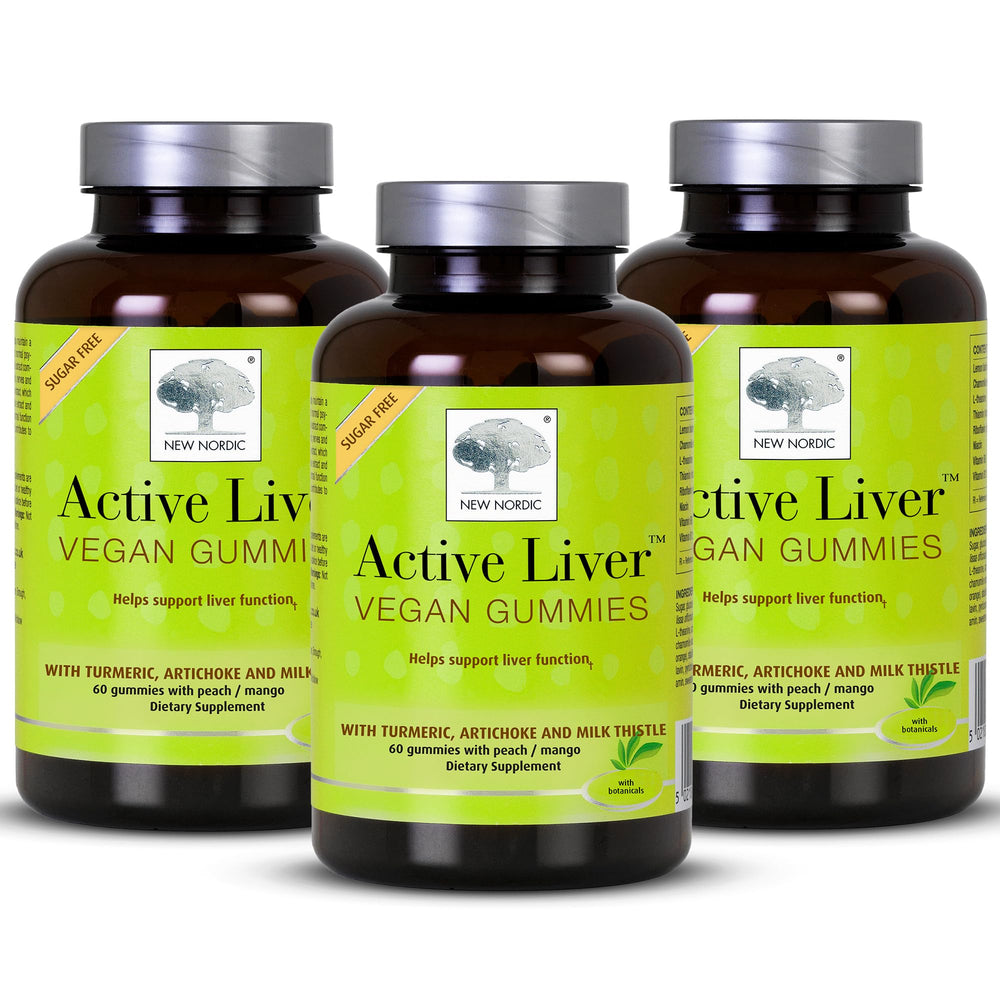 New Nordic Active Liver Gummies bottle front view for daily liver support.