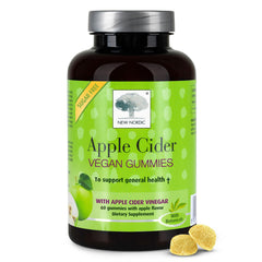 NEW NORDIC Apple Cider Vinegar Gummies bottle showing convenient daily dosing with Mother strain