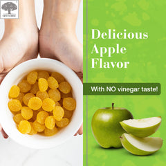 NEW NORDIC Apple Cider Vinegar Gummies with Mother strain icon signaling natural benefits
