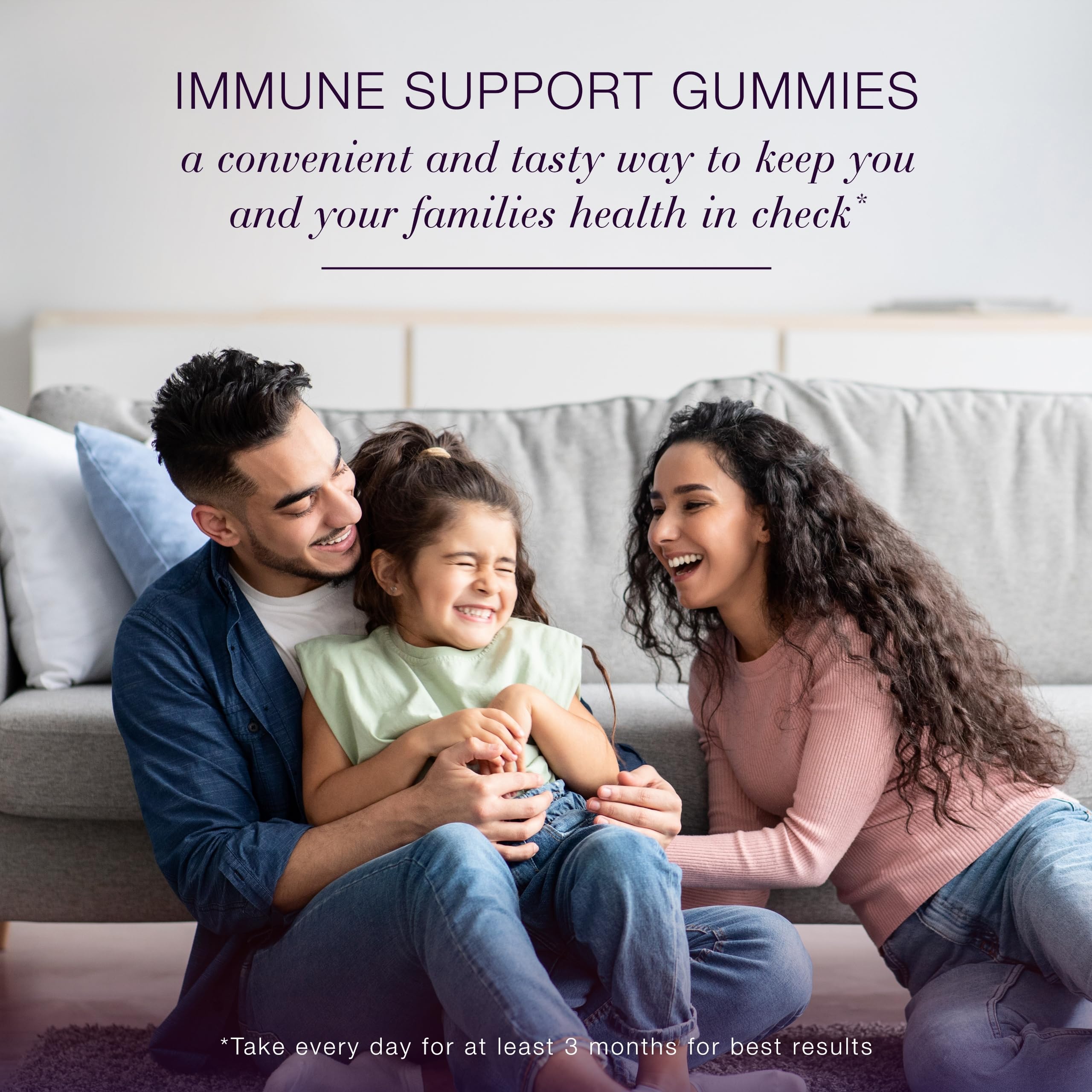 NEW NORDIC Elderberry Vegan Gummies serving two per day reminder image