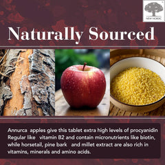 Annurca apple visual in New Nordic formula highlighting natural ingredients for hair health