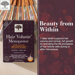 Horsetail extract in New Nordic Hair Volume Menopause for herbal hair nourishment