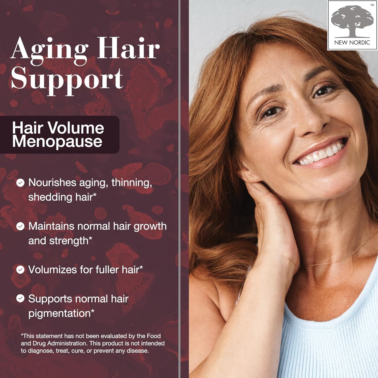Pine bark extract in New Nordic formula supporting hair vitality