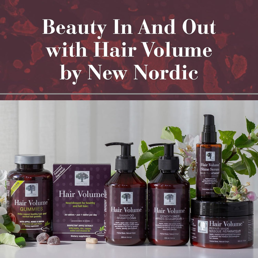 Woman with flowing hair representing potential fullness with New Nordic Hair Volume Menopause