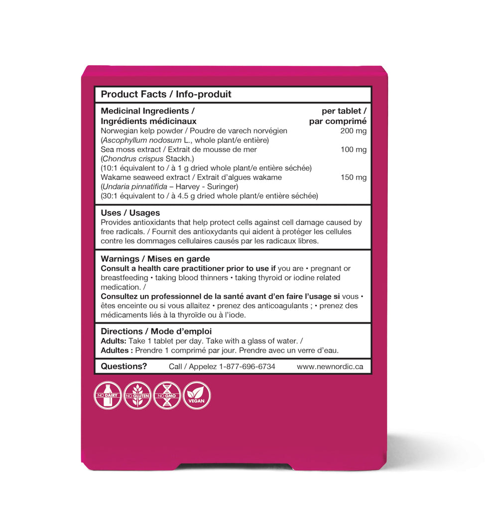 New Nordic tri-algae complex bottle highlighted for balanced wellness.