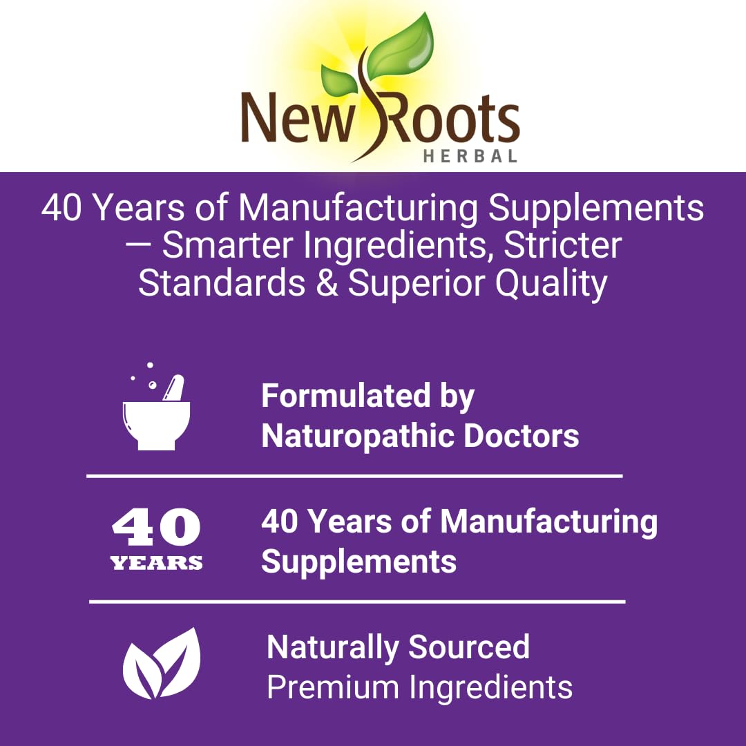NEW ROOTS HERBAL borage oil brand logo closeup