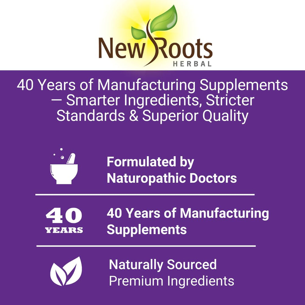 NEW ROOTS HERBAL borage oil brand logo closeup
