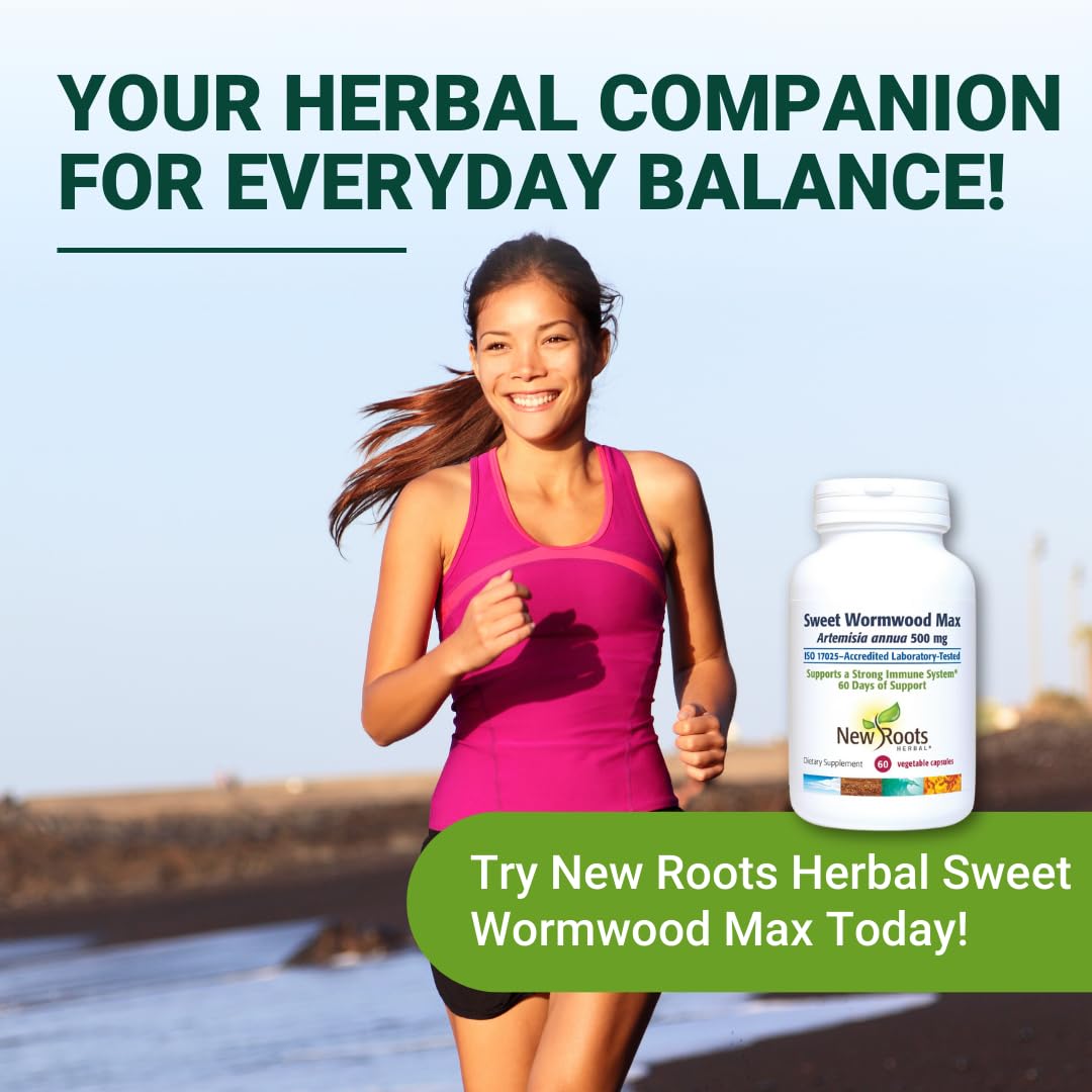 NEW ROOTS HERBAL capsule close-up shows smooth surface for easy swallowing.