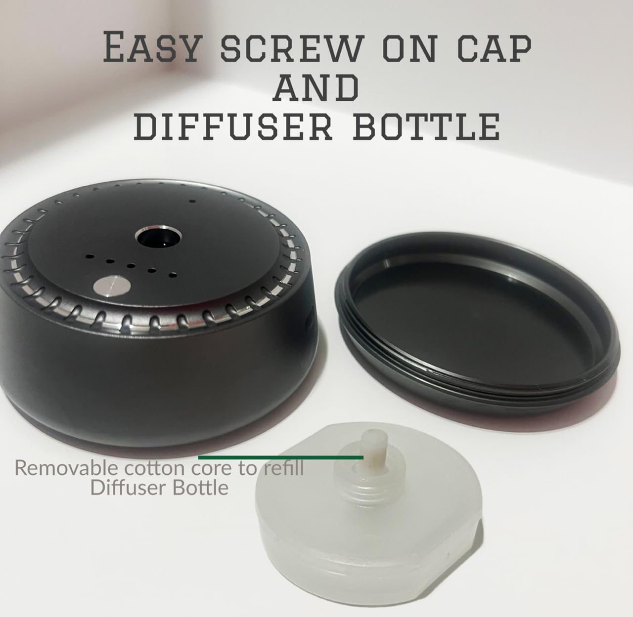 New Smart Aroma Diffuser rechargeable battery enables wireless use anywhere.