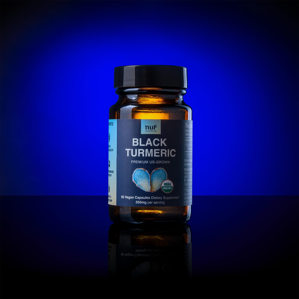 New Universe Food Black Turmeric farm field highlights sustainable, US-grown roots.